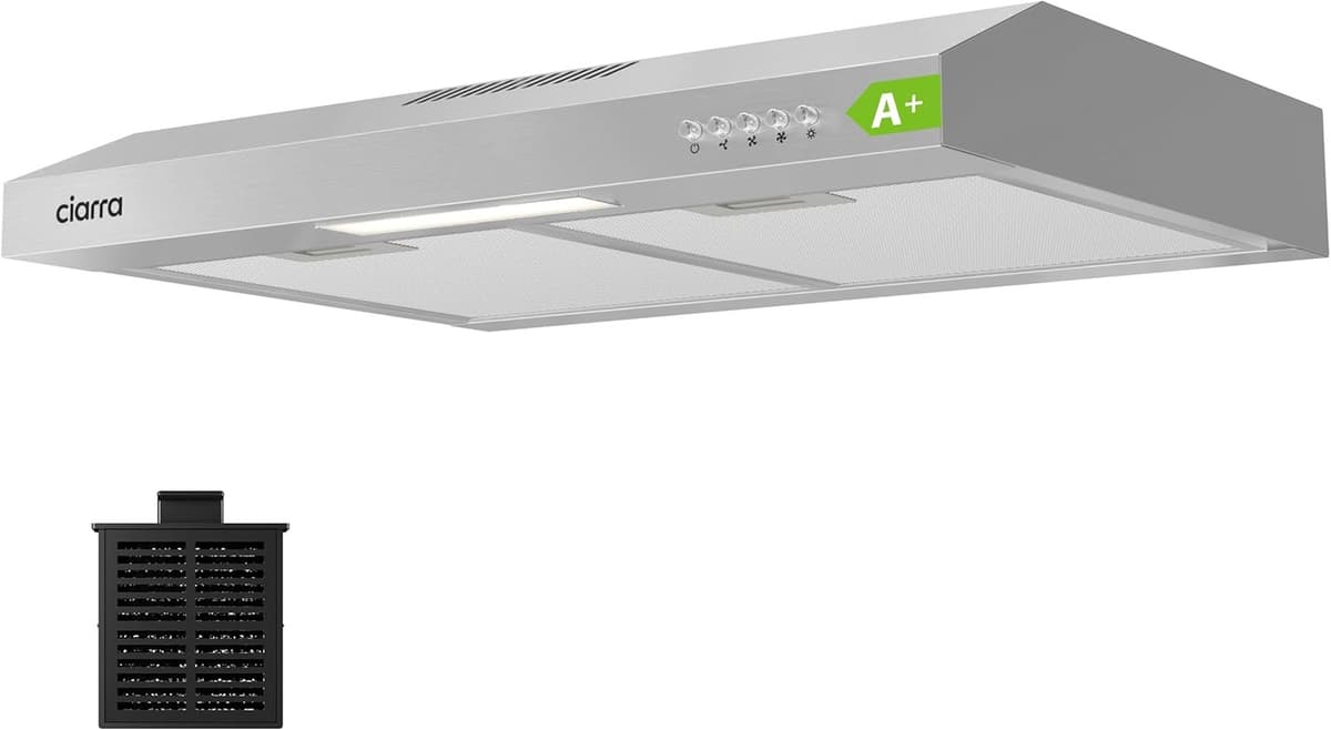 CIARRA CBCS6903D Unterbauhaube 60 cm Silber