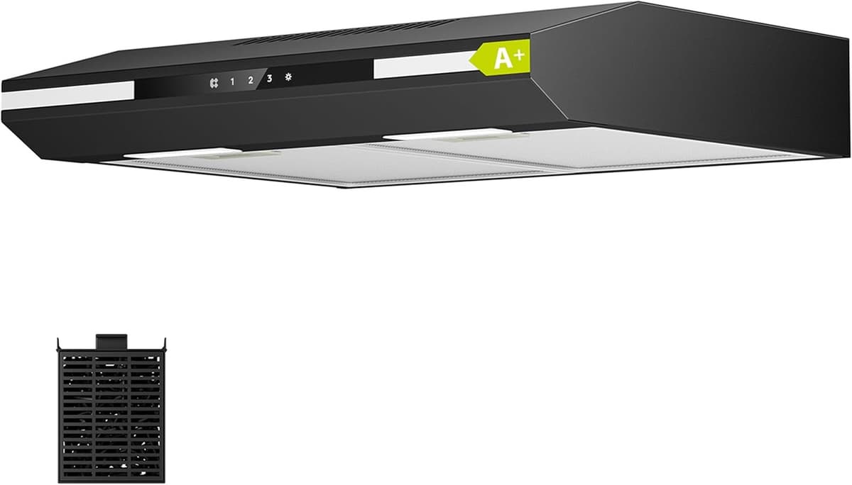 CIARRA CBCB6921 Unterbauhaube 60 cm Schwarz Touch