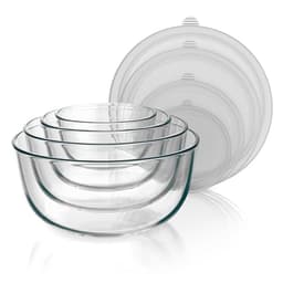 Arendo Arendo Glasschüssel 4er 0,7–4,4 l mit Deckel