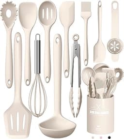 Terlulu Terlulu Silikon Küchenhelfer Set 12-teilig Khaki