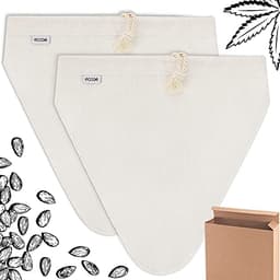 ecooe ecooe Nussmilchbeutel Hanf 2er 28×30 cm
