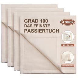 eFond eFond Passiertuch 4×50×50 cm (umgeschlagener Saum)