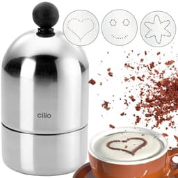 Cilio cilio Kakaostreuer mit 3 Schablonen