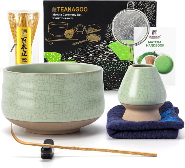 TEANAGOO Matcha-Set 7-teilig Hellgrün