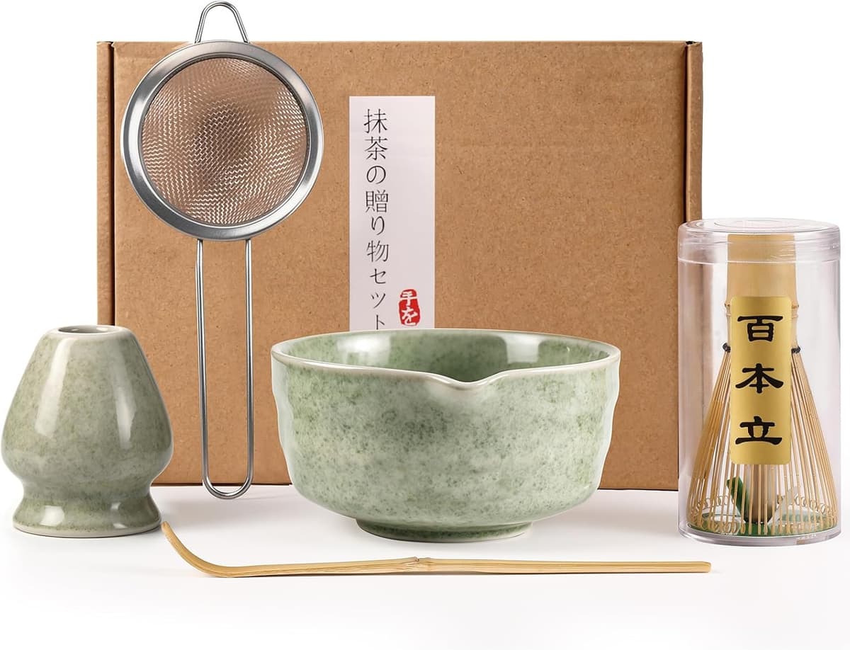 MHDCLY Matcha-Set 5-teilig mit Ausguss