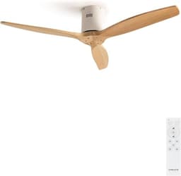 CREATE WINDCALM M Weiß Hellesholzoptik Ø132 cm