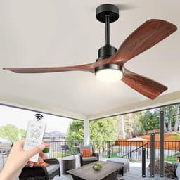 Forrovenco Deckenventilator mit Licht Walnuss Ø132 cm