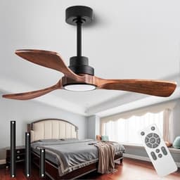 MRDEER MRDEER Deckenventilator 106 cm Massivholz mit LED