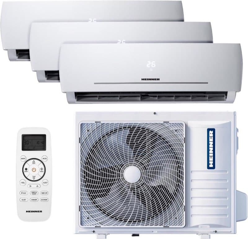 Testsieger HEINNER HACMS 2×9k + 1×12k BTU