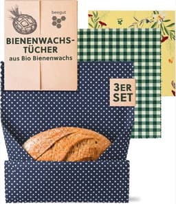 Bienenwachstuch – Testsieger beegut BIO Bienenwachstücher 3er Set