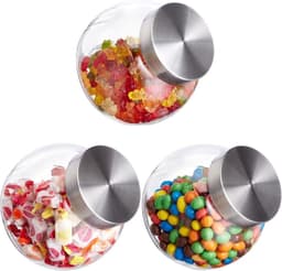 Relaxdays Relaxdays Bonbongläser 3×1,5 L