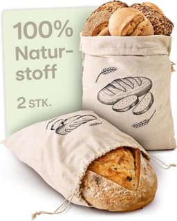 Praknu Leinen-Brotbeutel 2er