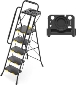 KINGRACK KINGRACK Stahl-Sicherheitsleiter 5 Stufen