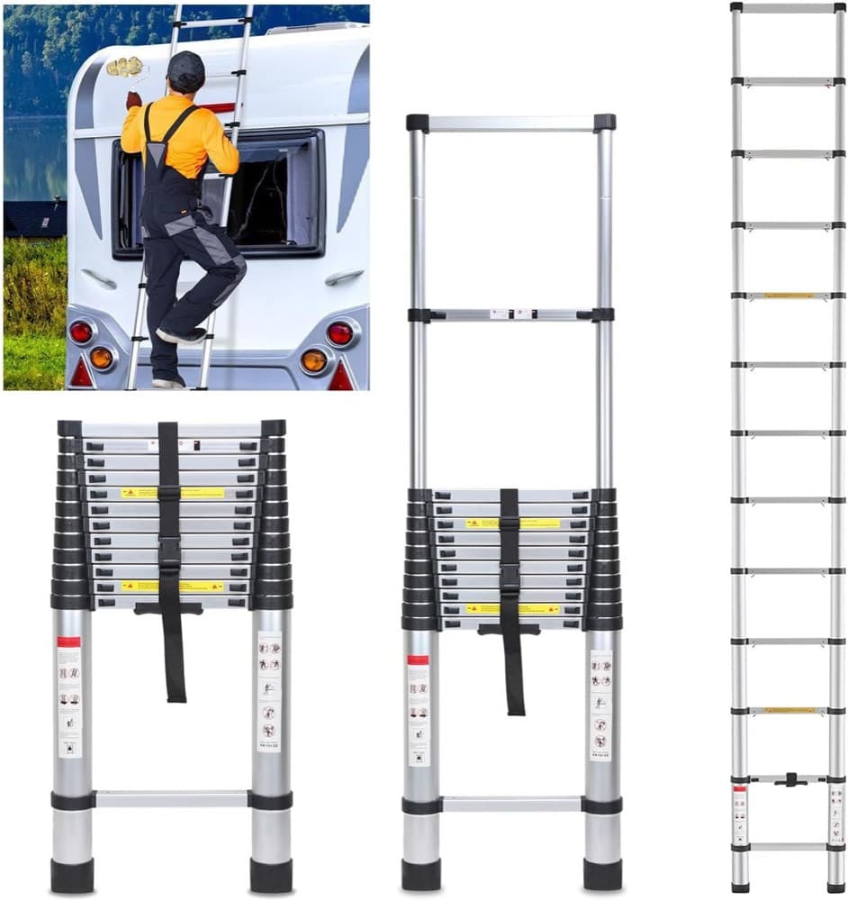 Cecaylie Teleskopleiter 5 m Aluminium