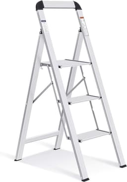 KINGRACK KINGRACK Trittleiter 3 Stufen Aluminium