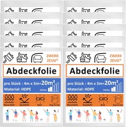 ZWERKZEUG ZWERKZEUG 10× Abdeckfolie 4×5 m (7 µm)