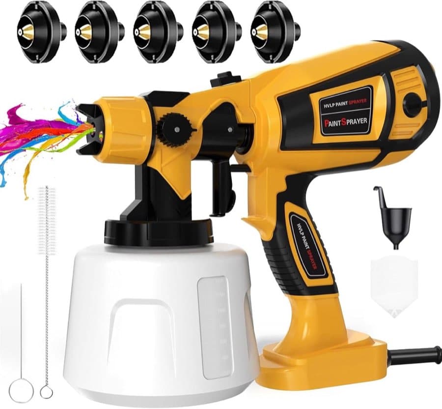 TOPALL PaintSprayer – 850 W / 1400 ml / 5 Düsen