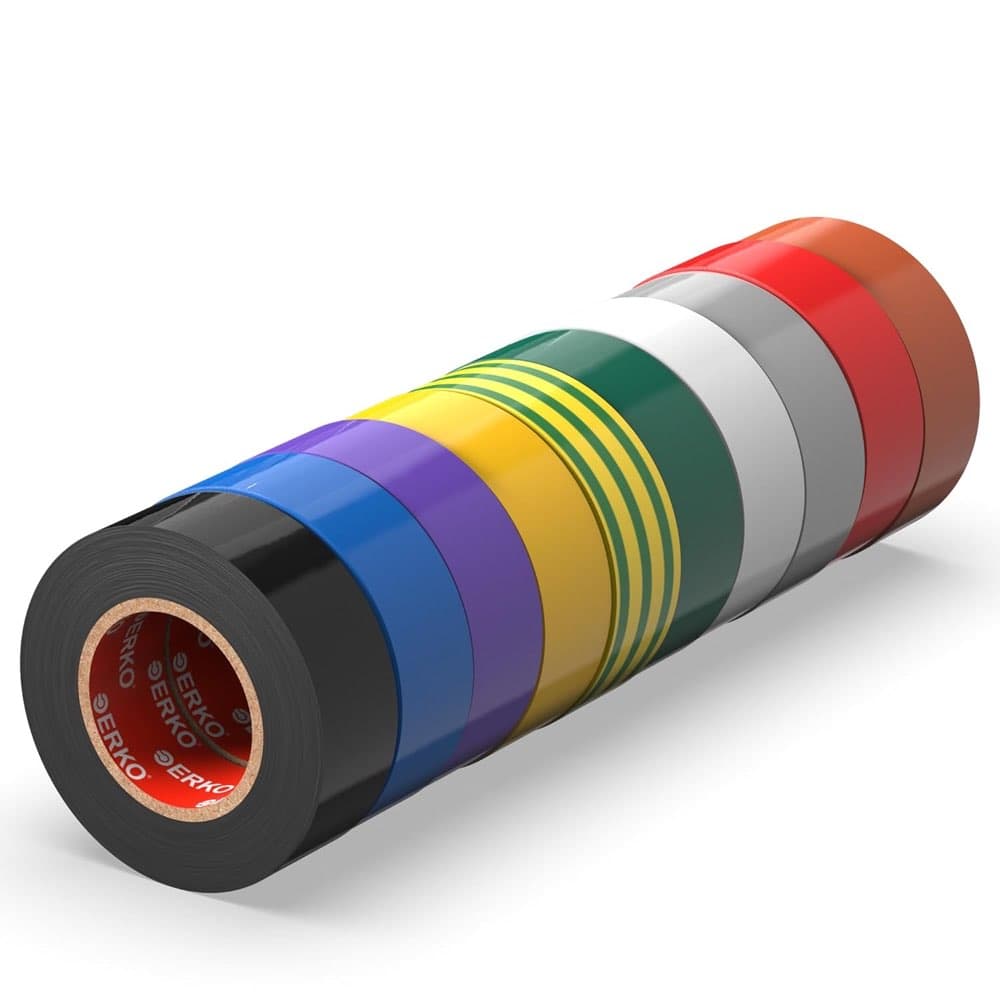 ERKO Isolierband Multicolor 10× 15 mm × 10 m