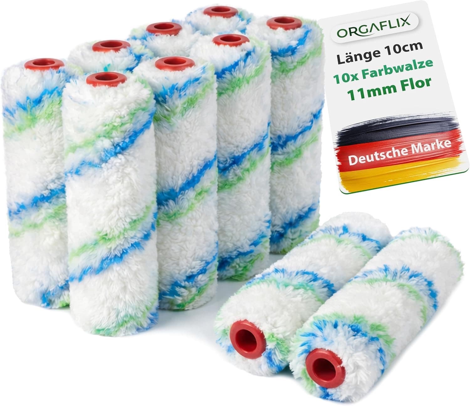 ORGAFLIX Profi Farbwalze 10 cm (10er)