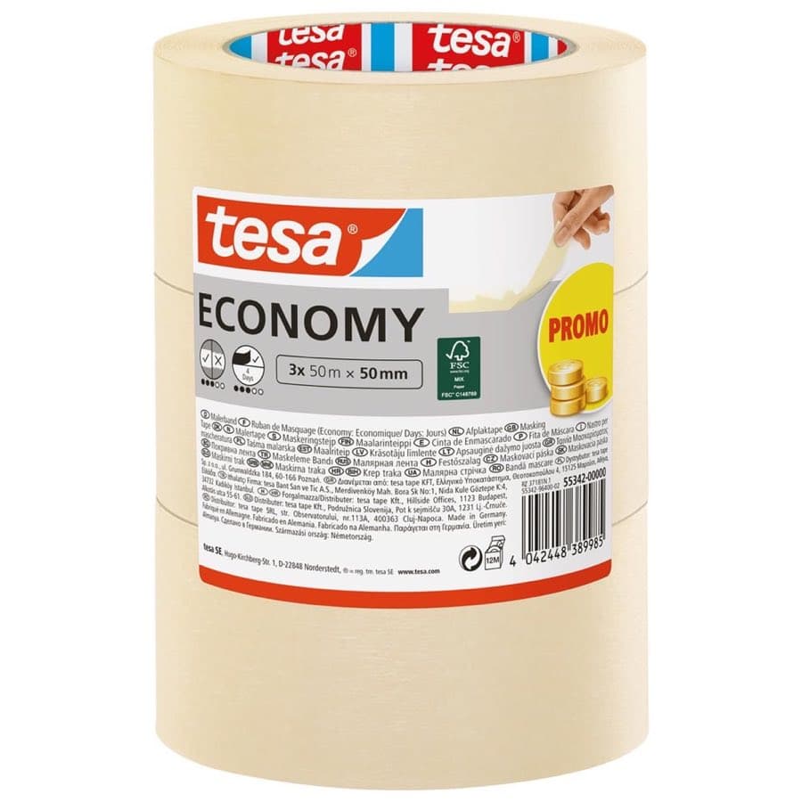 tesa Malerband ECONOMY 3×50 m × 50 mm