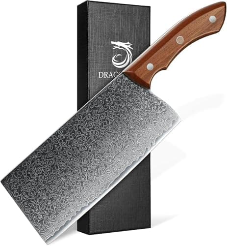 DRAGON RIOT Damastmesser Küchenbeil 19 cm