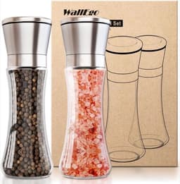 WallEgo WallEgo Salz- und Pfeffermühle Set Edelstahl/Glas