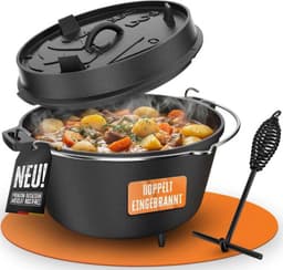 AMZBBQ AMZBBQ Dutch Oven 9 l mit Füßen