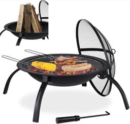 Relaxdays XL Feuerschale Ø 56,5 cm klappbar