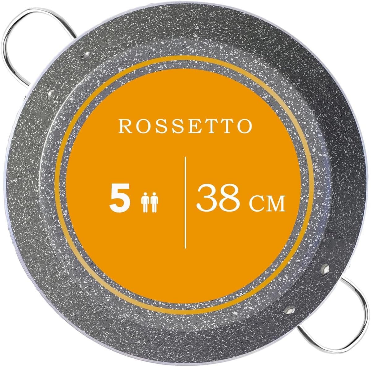 ROSSETTO Antihaft Paella-Pfanne 38 cm Induktion