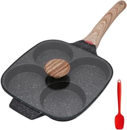 Bobikuke Bobikuke 4-Loch Augenpfanne mit Deckel