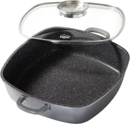 STONELINE STONELINE Eckpfanne 28 cm mit Deckel