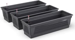 Plastard Plastard Blumenkasten 3er-Set 100 cm Anthrazit