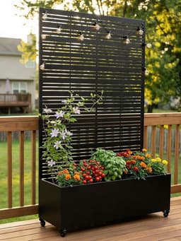 TinFrey TinFrey Metall-Hochbeet Sichtschutz schwarz 185 cm
