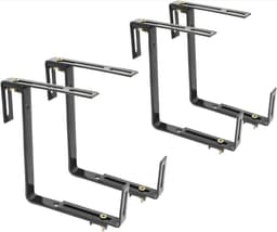 com-four 4x Blumenkastenhalter Anthrazit