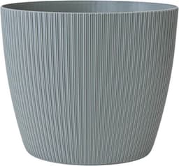 KONZEPT KONZEPT Übertopf gerillt 26 cm grau