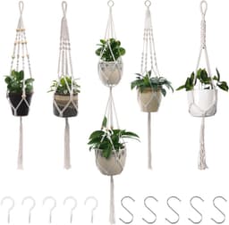 BASVII BASVII Makramee Blumenampel 5er Set