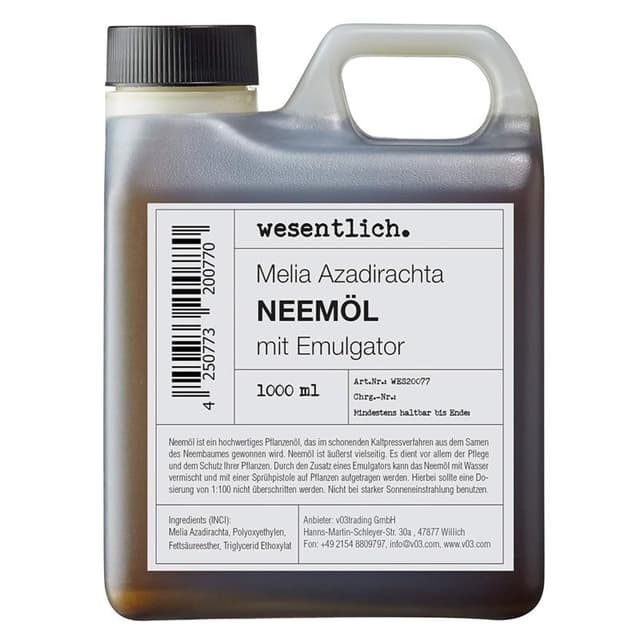 wesentlich. Neemöl mit Emulgator 1000 ml