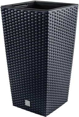 Prosperplast Prosperplast Rattan-Pflanzkübel 26,5×50 cm mit Einsatz