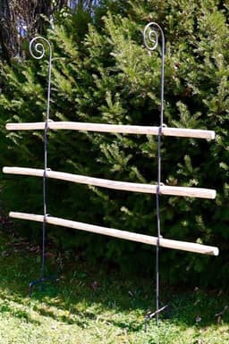 Hirsch Terracotta Hirsch Rankgitter Holz/Metall Naturrost 170 cm