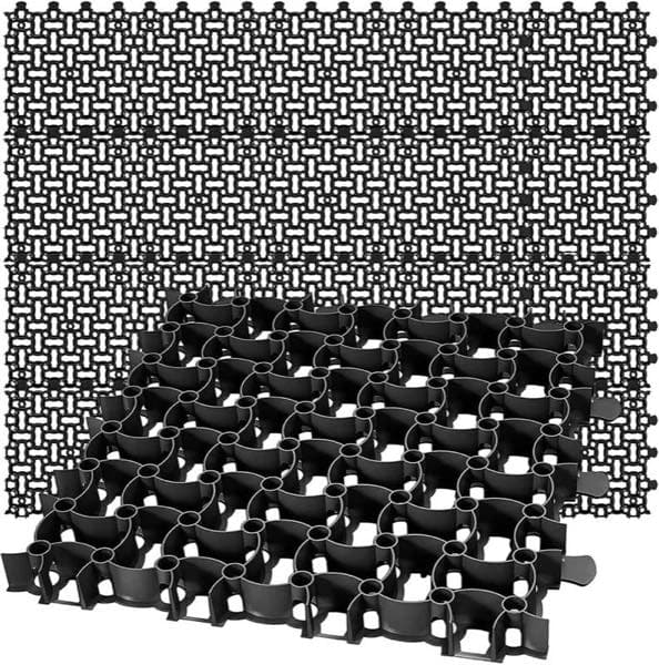 BigDean 20 Rasengitter 50×50 cm schwarz 5 m²
