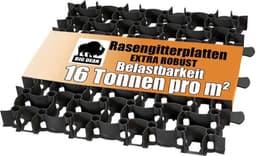 BigDean 10 Rasengitter 50×50 cm schwarz 2,5 m²