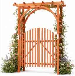 COSTWAY COSTWAY Rosenbogen mit Tür 161×60×215,5 cm