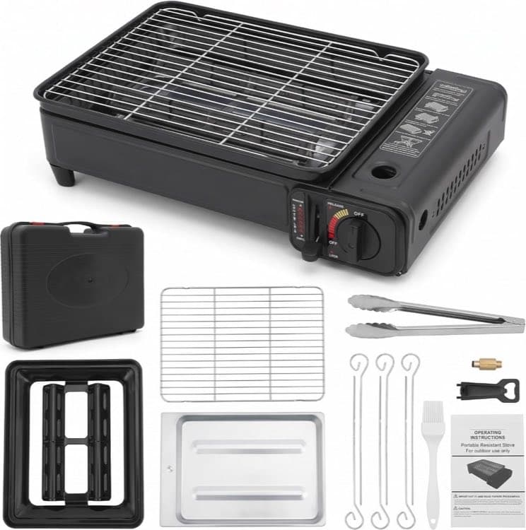 LENJKYYO Camping-Gasgrill 2,2 kW