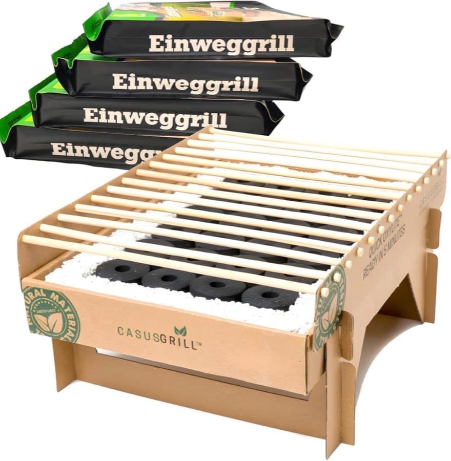 BURI Öko Einweggrill 5er Set