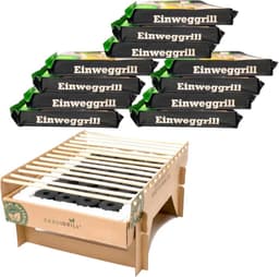 BURI Öko Einweggrill 12er Set