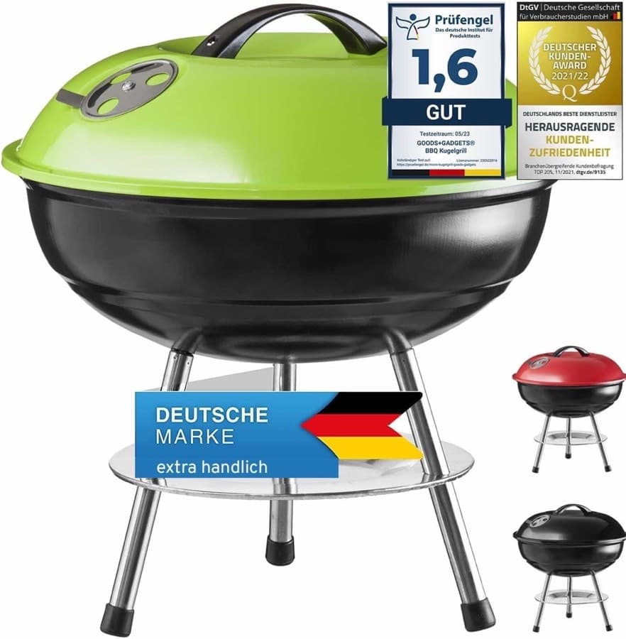 GOODS+GADGETS Kugelgrill 38 cm grün