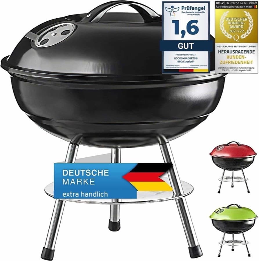 GOODS+GADGETS Kugelgrill 38 cm schwarz