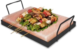 Jaxguom Jaxguom XXL Salzstein 20×30×3 cm mit Eisenplatte