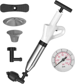 Crynvor Crynvor 7-teiliges Rohrreinigungspumpe Set 8 Bar