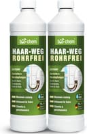bio-chem Haar-Weg 2er Pack - chlorfreier Rohrreiniger Sparpaket
